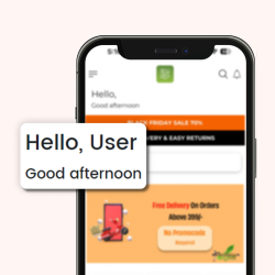 User Greeting Text