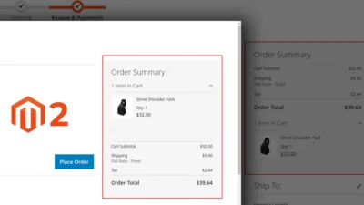 How to Move Cart Total Below Cart Items in Checkout Page in m2